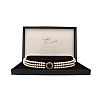 FAUX PEARL GOLD-PLATED CHOKER & BRACELET SET at Ross's Online Art Auctions