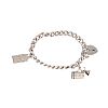 SILVER CHARM BRACELET & HEART-SHAPED PADLOCK CLASP at Ross's Online Art Auctions