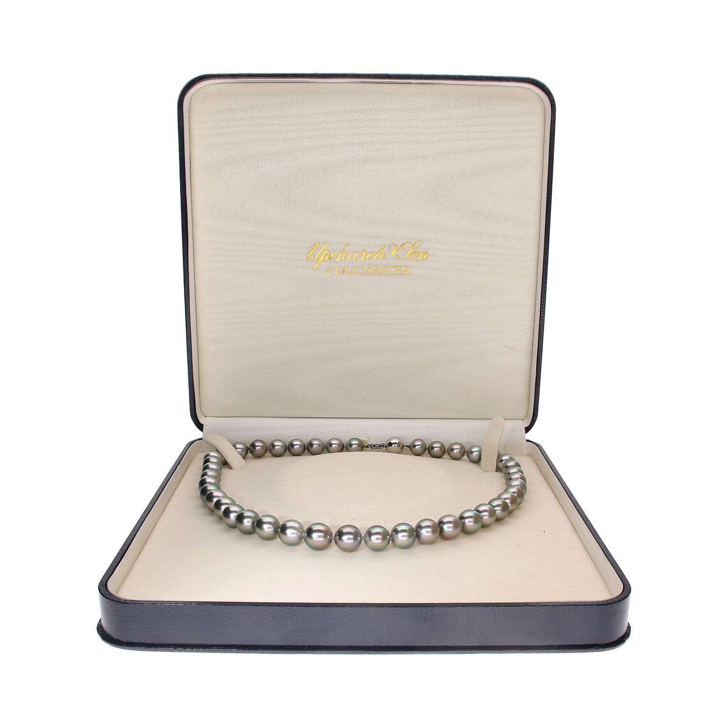 STRAND OF TAHITIAN PEARLS & 18CT WHITE GOLD CLASP at Ross's Online Art Auctions