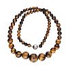 STRAND OF TIGERS EYE BEADS at Ross's Online Art Auctions