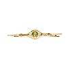 9CT GOLD PERIDOT & SEED PEARL BROOCH at Ross's Online Art Auctions