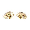 18CT GOLD SAPPHIRE & DIAMOND BUTTERFLY EARRINGS at Ross's Online Art Auctions