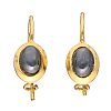 GOLD-TONE HEMATITE EARRINGS at Ross's Online Art Auctions