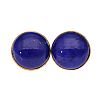 9CT GOLD LAPIS LAZULI EARRINGS at Ross's Online Art Auctions