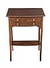 MAHOGANY BOW FRONT LAMP TABLE at Ross's Online Art Auctions
