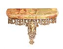 BRASS CONSOLE TABLE & MIRROR at Ross's Online Art Auctions