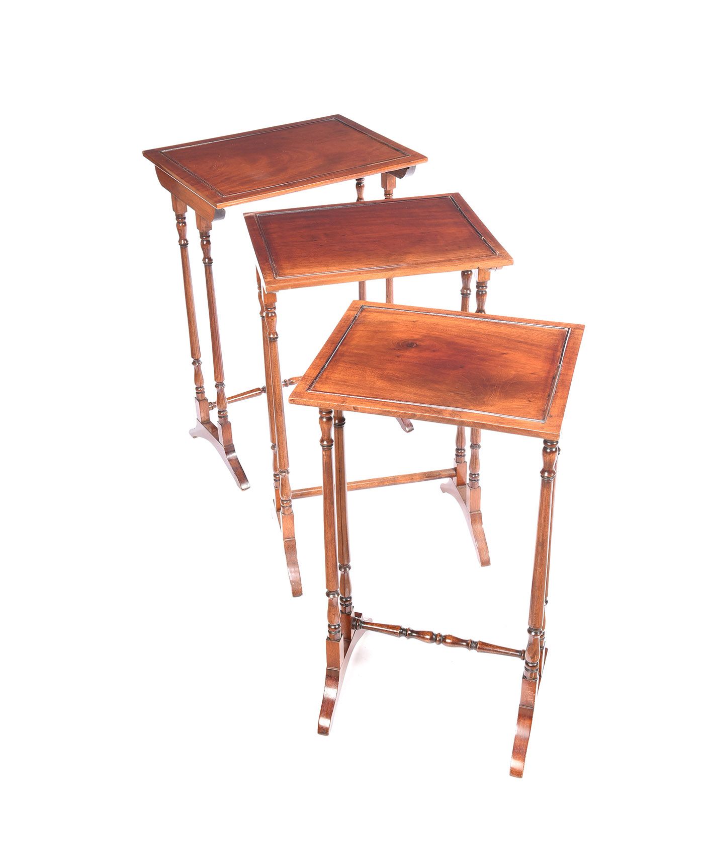 EDWARDIAN NEST OF THREE TABLES at Ross's Online Art Auctions