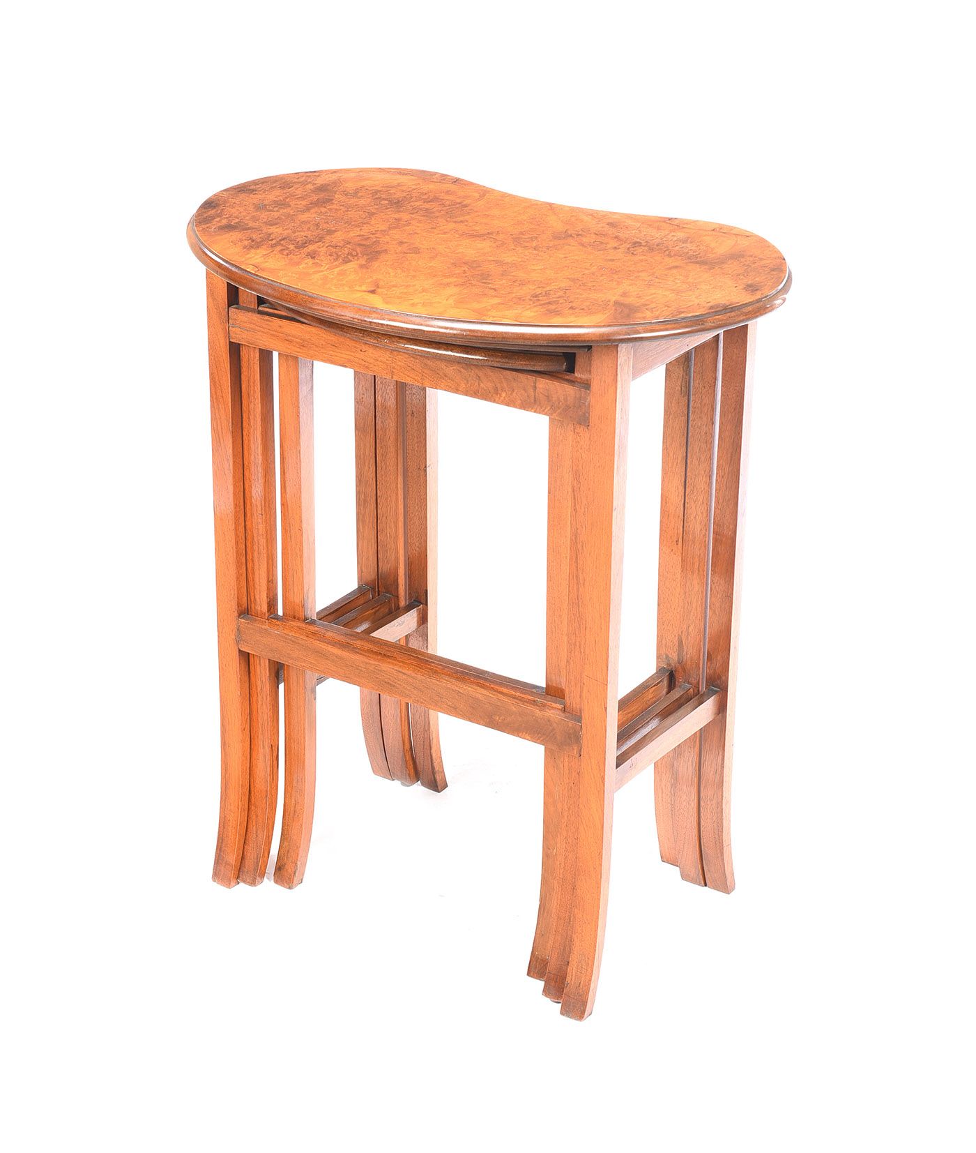 FINE WALNUT NEST OF TABLES at Ross's Online Art Auctions