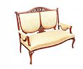 FINE EDWARDIAN MAHOGANY SETTEE at Ross's Online Art Auctions
