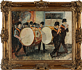 LAMBEG DRUMS AND PIPES ON THE WAY TO THE FIELD ON THE GLORIOUS 12TH OF JULY, BALLYMENA 1910 by Robert D. Beattie at Ross's Online Art Auctions