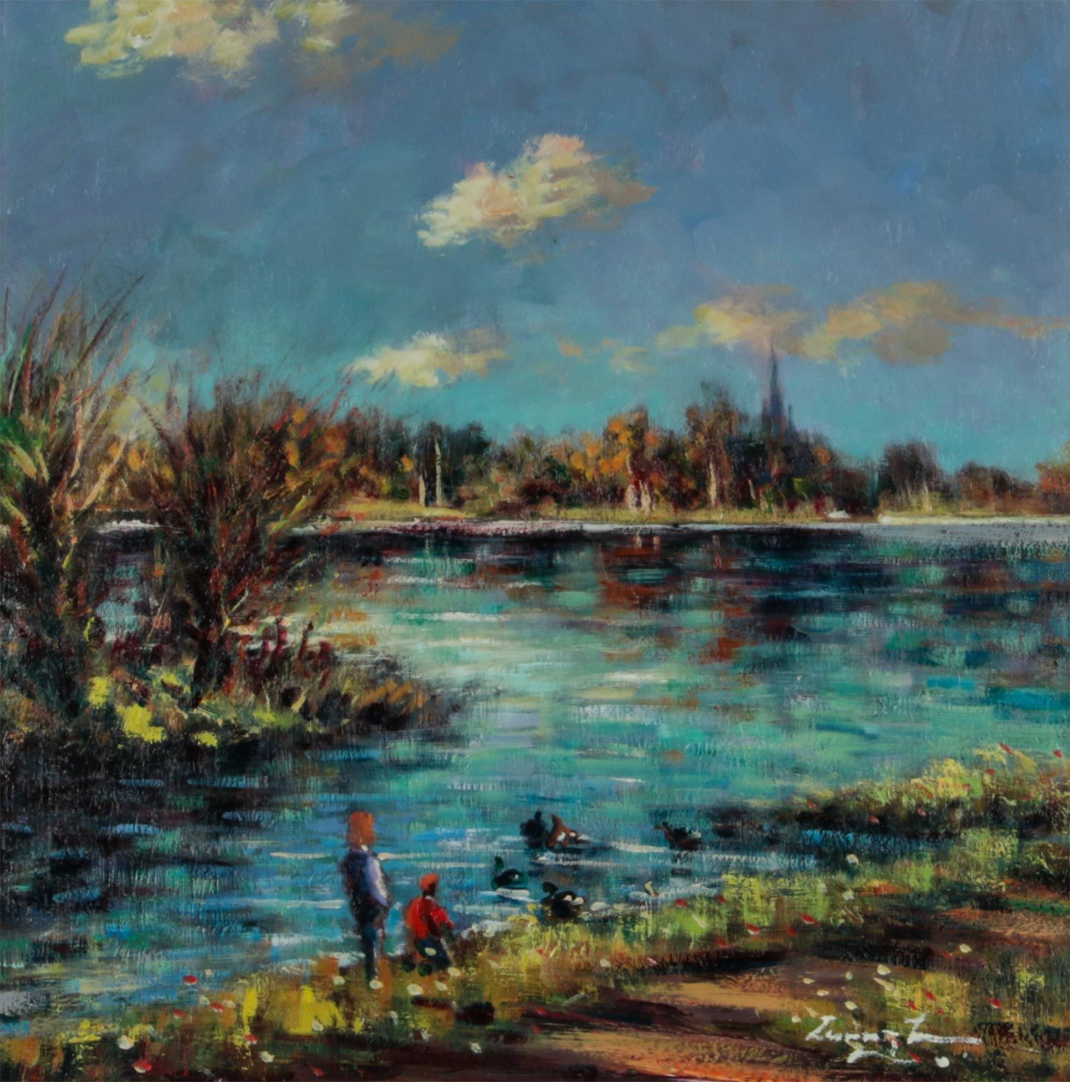 HILLSBOROUGH LAKE by William Cunningham at Ross's Online Art Auctions