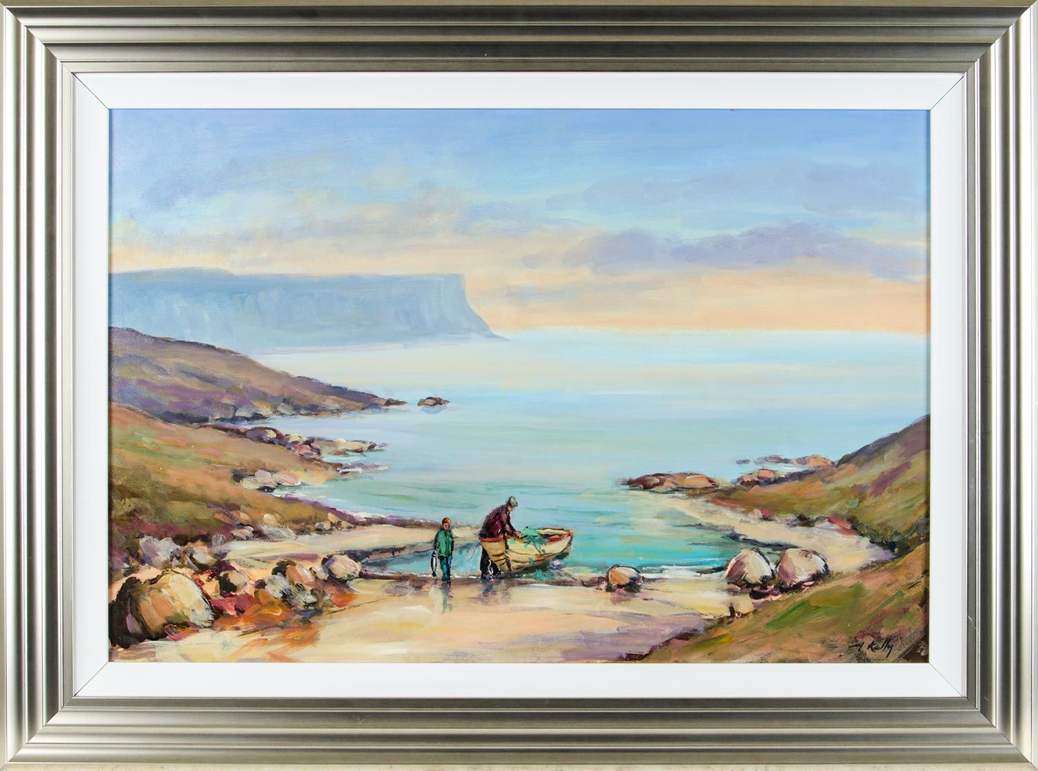 DUNSEVERICK HARBOUR by Anne Kelly at Ross's Online Art Auctions