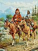 TRAPPERS IN THE ROCKY MOUNTAINS by Roy Wallace at Ross's Online Art Auctions