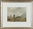 HIKERS IN THE MOURNES by Tom Kerr at Ross's Online Art Auctions