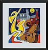 ABSTRACT JAZZ BASS PLAYER by George Smyth at Ross's Online Art Auctions