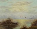 MALARDS OVER THE LOUGH by H. Wijsman at Ross's Online Art Auctions