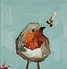 ROBIN AND THE BEE by Vivek Mandalia at Ross's Online Art Auctions
