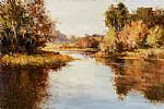 AUTUMN , RIVER LAGAN by Maurice Canning Wilks ARHA RUA at Ross's Online Art Auctions