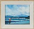 FISHERMAN AT DOWNINGS by Sean Lorinyenko at Ross's Online Art Auctions