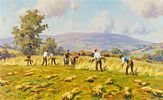 CUTTING HAY IN THE GLENS by Donal McNaughton at Ross's Online Art Auctions