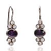 SILVER AMETHYST & WHITE SAPPHIRE EARRINGS at Ross's Online Art Auctions