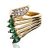 14CT GOLD EMERALD & DIAMOND RING at Ross's Online Art Auctions