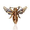 9CT GOLD RUBY BEE BROOCH at Ross's Online Art Auctions