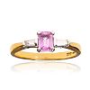 18CT GOLD PINK SAPPHIRE & DIAMOND RING at Ross's Online Art Auctions
