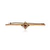 9CT GOLD SEED PEARL & GARNET BROOCH at Ross's Online Art Auctions