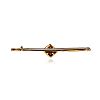 9CT GOLD SEED PEARL & GARNET BROOCH at Ross's Online Art Auctions