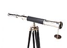 CHROME & LEATHER TELESCOPE at Ross's Online Art Auctions