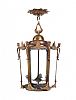 VINTAGE BRONZED HALL LANTERN at Ross's Online Art Auctions