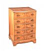VINTAGE WALNUT SERPENTINE FRONT CHEST at Ross's Online Art Auctions