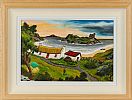 FISHERMANS COTTAGE BY THE SHORE by James Macintyre RUA at Ross's Online Art Auctions