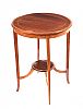 AN EDWARDIAN MAHOGANY & SATINWOOD BANDED CIRCULAR OCCASIONAL TABLE at Ross's Online Art Auctions