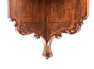 A SMALL EDWARDIAN CARVED MAHOGANY HANGING SHELF at Ross's Online Art Auctions