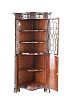 A NINETEENTH CENTURY ADAM STYLE REVIVAL SERPENTINE MAHOGANY STANDING CORNER CUPBOARD at Ross's Online Art Auctions
