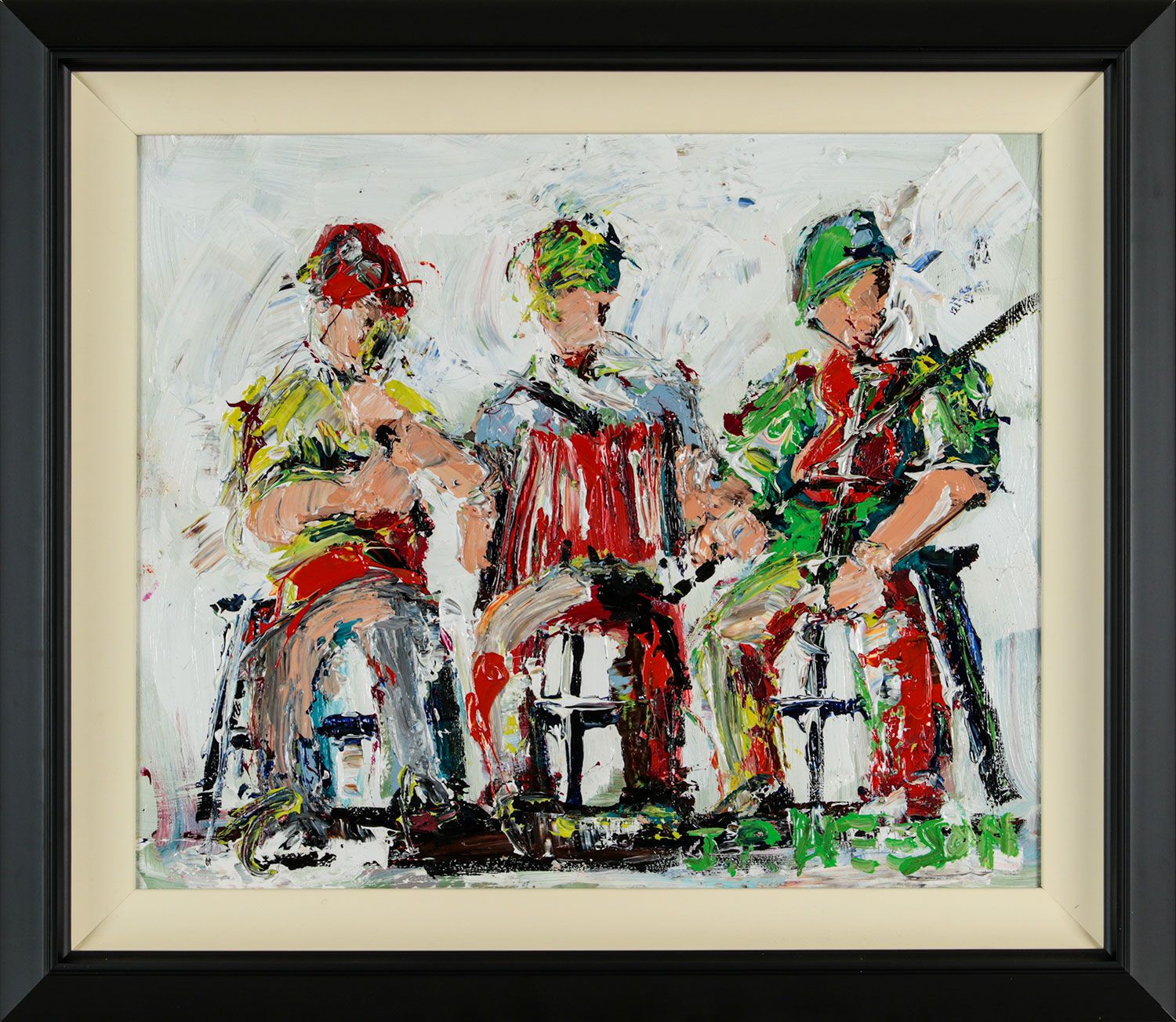 SESSION AT THE CROWN BAR by J.P. Neeson at Ross's Online Art Auctions