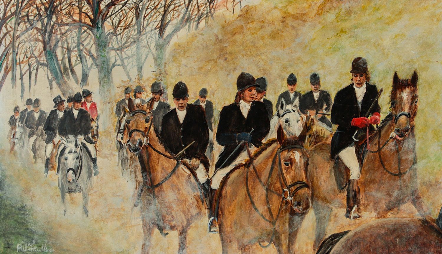 THE HUNT by A.W. Faulkner at Ross's Online Art Auctions