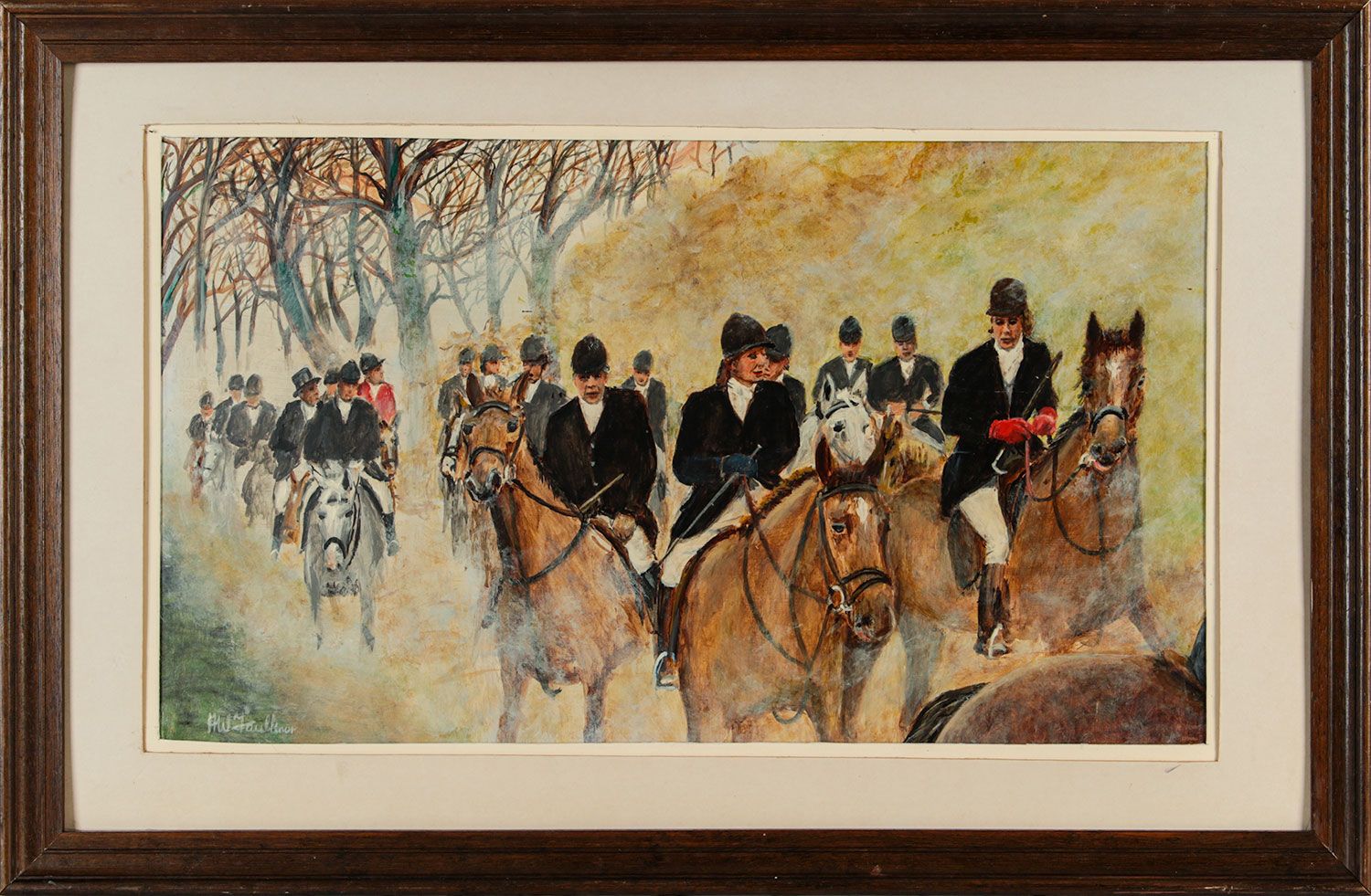THE HUNT by A.W. Faulkner at Ross's Online Art Auctions