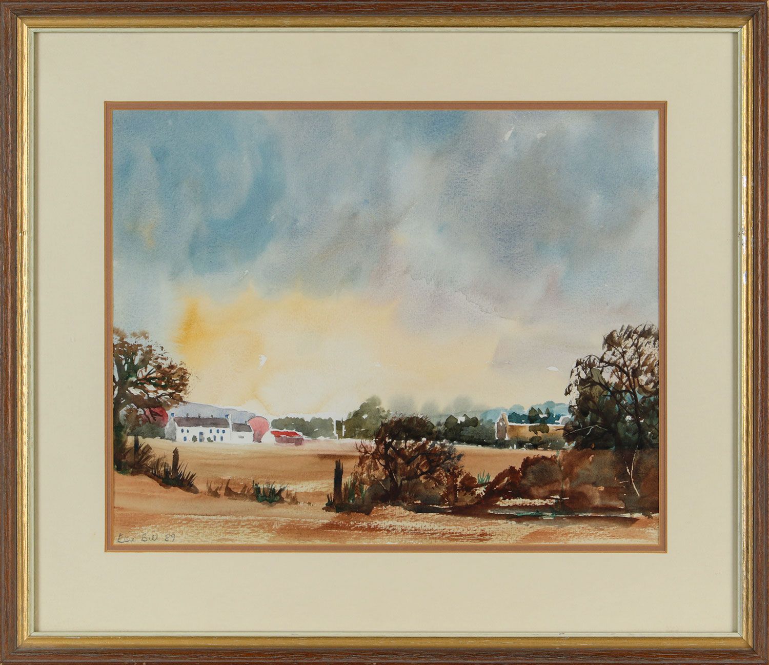 COUNTY DOWN FARM BUILDINGS by Elsie Bell at Ross's Online Art Auctions