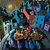SUNSET STREET MUSIC by George Callaghan at Ross's Online Art Auctions