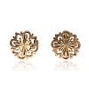 9CT GOLD FLORAL EARRINGS at Ross's Online Art Auctions