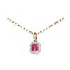 9CT GOLD RUBY & DIAMOND NECKLACE at Ross's Online Art Auctions