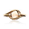 9CT GOLD PEARL & DIAMOND RING at Ross's Online Art Auctions