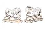 PAIR OF ALABASTER IRONS at Ross's Online Art Auctions