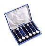 CASED SET OF SILVER COFFEE SPOONS at Ross's Online Art Auctions