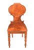 A VICTORIAN MAHOGANY HALL CHAIR at Ross's Online Art Auctions