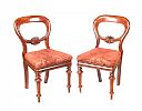 PAIR OF VICTORIAN BALLOON BACK SIDE CHAIRS at Ross's Online Art Auctions