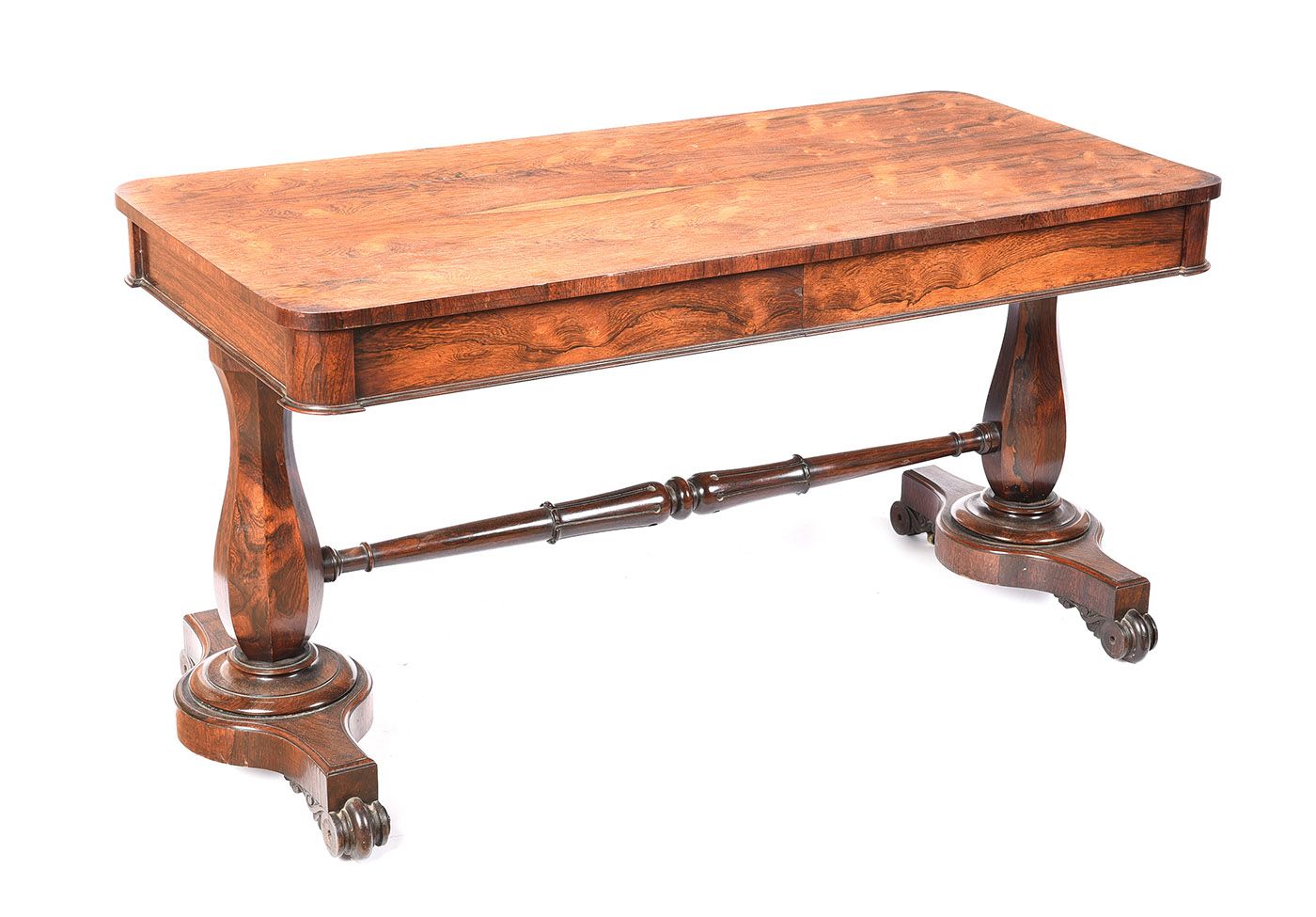 WILLIAM IV ROSEWOOD LIBRARY TABLE at Ross's Online Art Auctions